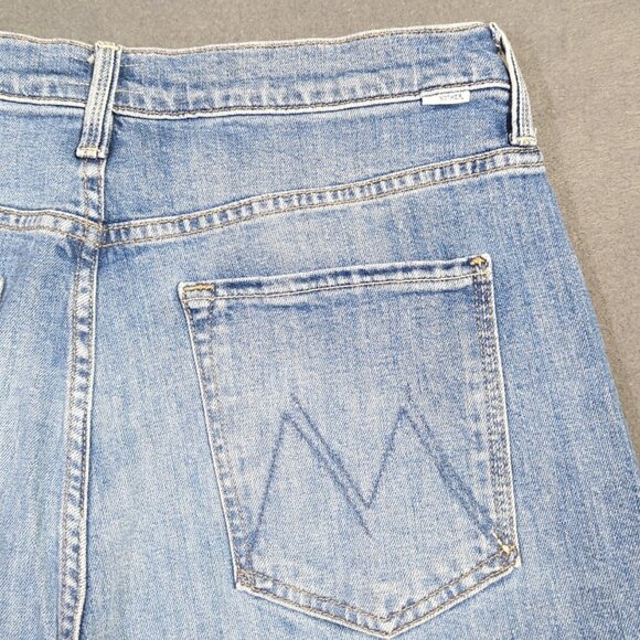 Mother Jeans Women's 31 Blue The Ditcher Zip Crop In Boogie Down Denim - Picture 4 of 15